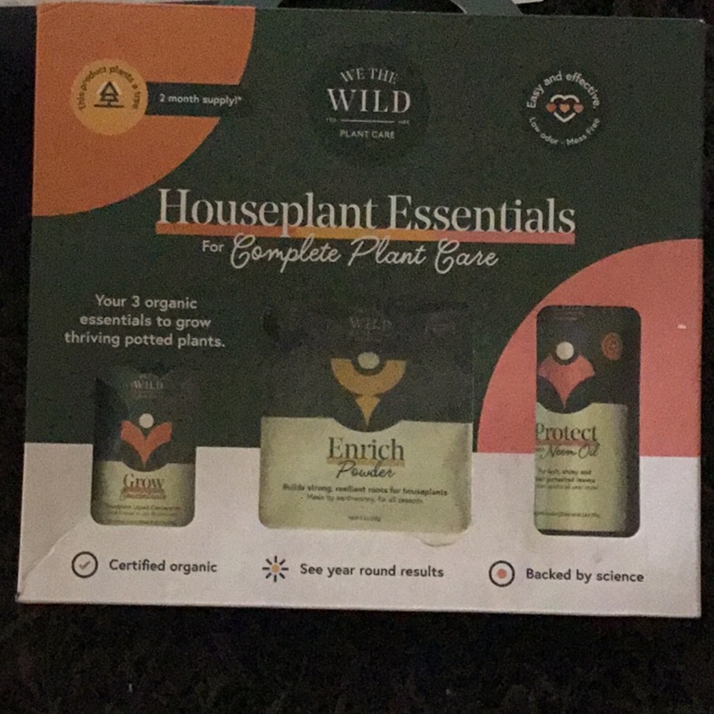 HOUSEPLANT ESSENTIALS a Complete Plant Care Kit ~ Organic ~ 2 months supply